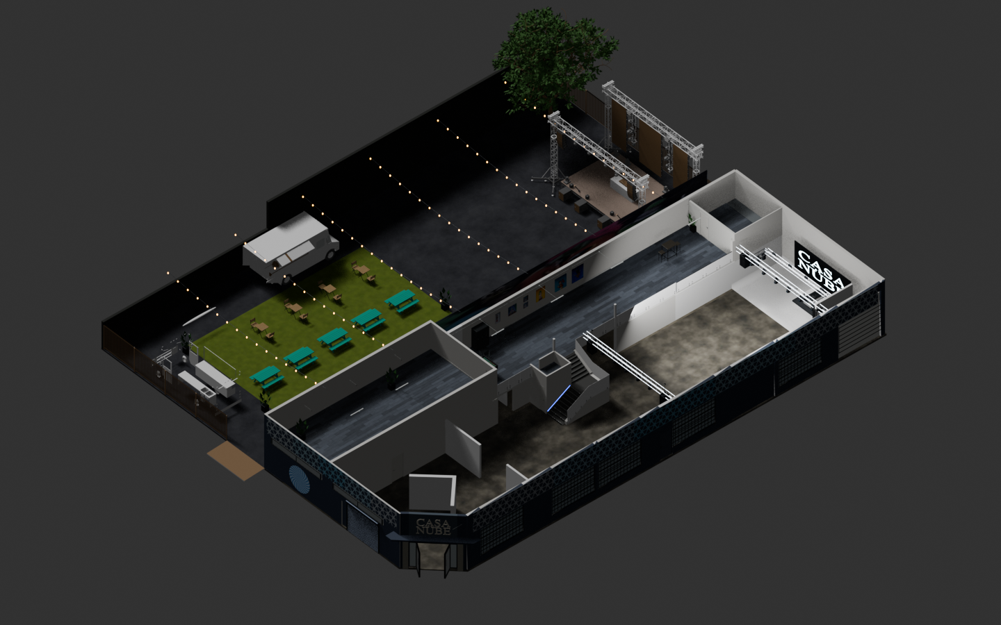 Render del conjunto completo de Casa Nube